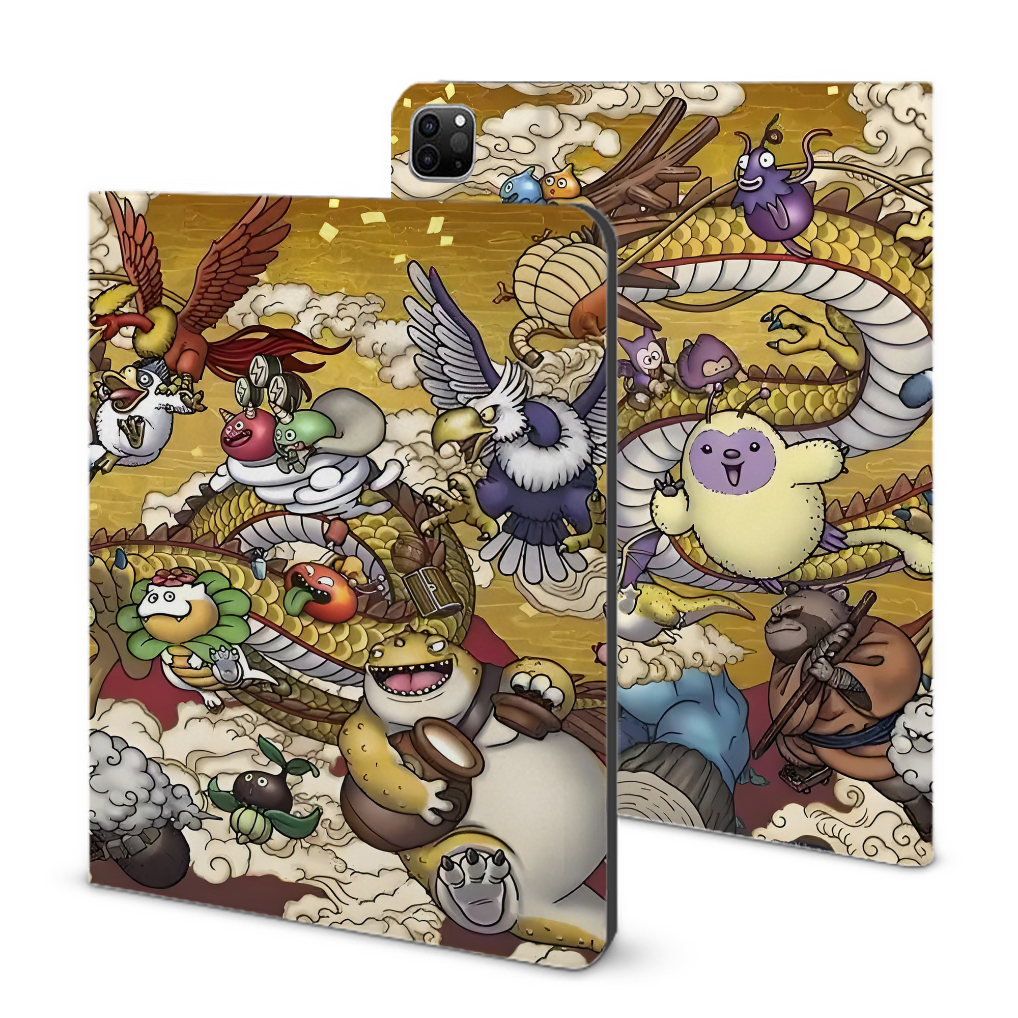 （画像用） ドラゴンクエスト Doragon Kuesuto Dragon Quest IPad ケース ブック型 PUレザー TPU 耐衝撃 軽量 薄型 ペン収納なし 全面保護 IPad 各モデル対応